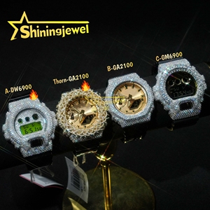 Bộ sưu tập viền đồng hồ thiết kế gai, tùy chỉnh đá moissanite, dành cho Casioable GA2100 GM6900 DW6900, phong cách Hip Hop mới. - Product Image 3