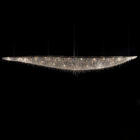 Lustre en cristal de luxe pour hôtel, restaurant, réception, villa, bar, décorations modernes et élégantes, luminaire suspendu LED