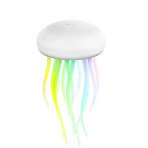 동적 충전식 음성 제어 <span class=keywords><strong>LED</strong></span> 야간 조명 다채로운 해파리 플로팅 테이블 램프 휴식 장식을위한 <span class=keywords><strong>LED</strong></span> 조명 - Product Image 4