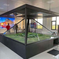 2.5M 3D Modèle Pyramide Holographique Table De Sable Vitrine Démonstration D'objets Réels Pour Une Utilisation En Intérieur OEM Société Immobilière