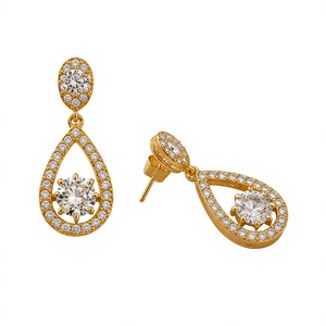 Pendientes de Diamantes de Lujo Chapados en Oro Rosa de 18K, Oro Sólido, Corte Brillante Redondo, Unisex, Certificados por IGI, Joyería para Bodas y Fiestas - Product Image 1