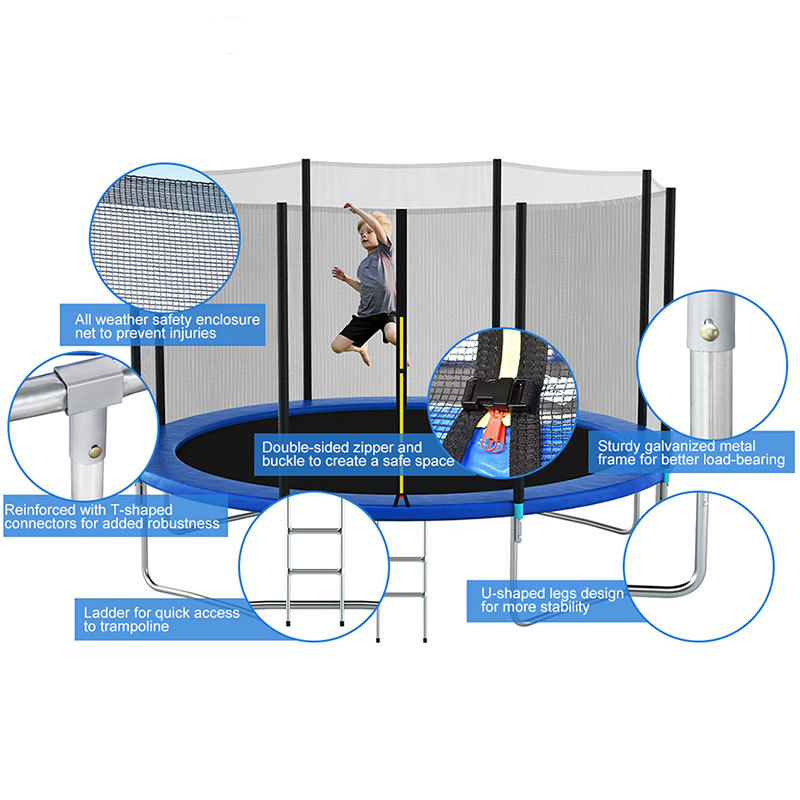 Manufacturer child trampolines for adults with enclosures round trampoline outdoor