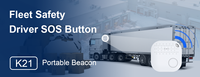 Petit balise programmable iBeacon avec bouton d'alarme et bouton poussoir
