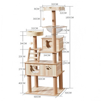 Arbre à chat PhoenHorse personnalisé, design sur mesure pour chats d'intérieur, petit appartement, gain de place, non toxique, style scandinave