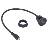 Boîtier multimédia Micro USB 2.0 3A Charge rapide Panneau PVC Micro Câble de rallonge mâle à femelle avec écrou fileté Verrouillage