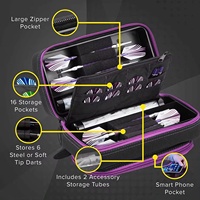 Étui rigide personnalisé portable en EVA pour accessoires de jeu de fléchettes, sac de transport en EVA pour fléchettes, boîte de transport pour fléchettes, kit de fléchettes, pochette d'emballage