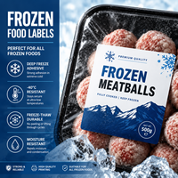 Étiquettes personnalisées pour congélateur de poisson, autocollants étanches pour emballage alimentaire, pour sacs de saumon, thon, morue et autres fruits de mer congelés