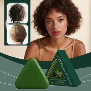 Autocollants personnalisés pour soins capillaires, shampoing solide aux extraits naturels de plantes, savon pour cheveux anti-pelliculaire, rend les cheveux lisses et doux - Product Image 1