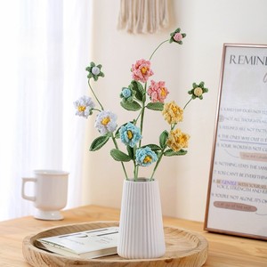 Nouveauté Fleurs en crochet tricotées Décorations 2025 <span class=keywords><strong>Hortensia</strong></span> Rose des prés Feuilles de lotus pour Noël Graduation Pâques - Product Image 5