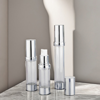 Flacon Airless en Plastique PP ABS 15ml 30ml 50ml, Emballage Cosmétique de Luxe Vide, Crème Visage, Lotion, Pompe à Vide, Logo Personnalisé