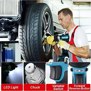 Clé à chocs <span class=keywords><strong>Makita</strong></span> DTW700 robuste, clé à chocs électrique sans fil portable pour la réparation automobile - Product Image 4