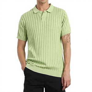 เสื้อโปโลแขนสั้นถักสำหรับผู้ชาย สีพื้น เรียบง่าย ติดกระดุมด้านหน้า ระบายอากาศได้ดี น้ำหนักเบา เหมาะสำหรับฤดูร้อน เสื้อกอล์ฟ โปโลสำหรับทุกเพศ - Product Image 5