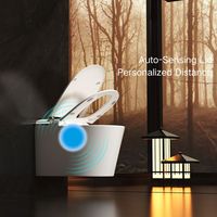YIDA Bidet intelligent mural avec siège chauffant, capteur radar, chasse automatique, double chasse, lavage arrière, veilleuse, S-trap et P-trap inclus