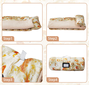 Sac de couchage pour garderie doux et confortable, drap-housse et taie d'oreiller réversible - Product Image 4