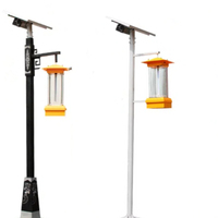 Lampe insecticide solaire tueur Vibration Lumières insecticides Terres agricoles Riz Jardin Attraper les insectes Moustiques