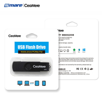 Clé USB Pivotante OTG Ceamere CMC5 XC 2.0, Mémoire Flash de 8Go 4Go 2Go 128Go 64Go 32Go 16Go