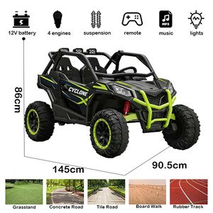 Coche Eléctrico Grande de Dos Plazas <span class=keywords><strong>Cyclone</strong></span> 24V con Motor Potente para Niños, Control Remoto para Padres, Música, Batería Recargable, UTV - Product Image 3