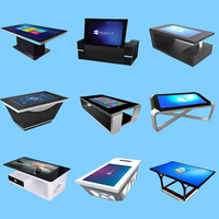 Nouvelle table tactile intelligente 65 pouces avec écran capacitif Android USB WiFi, table multimédia pour l'enseignement en maternelle avec support court pour enfants