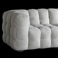 Canapé Chesterfield réglable en tissu de laine d'agneau Youhan, design japonais gonflable, sans dossier ni accoudoirs, style nordique moderne pour salon