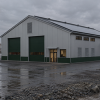 Structure en acier préfabriquée Q355B pour atelier, entrepôt, bureau, bâtiment à ossature portique avec panneaux sandwich isolés