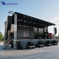 Remolque de Plataforma Móvil de Doble Cara con Elevación Hidráulica para Eventos y Conciertos al Aire Libre