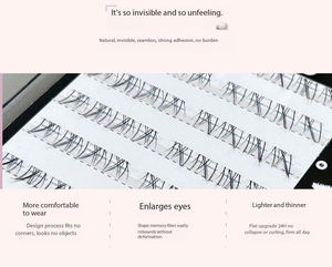 Pestañas Postizas Sin <span class=keywords><strong>Pegamento</strong></span> de Marca Propia |   Pestañas Autoadhesivas Suaves y Rizadas de Aspecto Natural, Personalizadas, 20mm, 3D, Brillantes, en Caja - Product Image 5