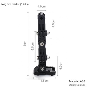 Support de fixation mentonnière pour casque de moto compatible GoPro12, tige d'extension de casque pour DJI pour la prise de vue en moto - Product Image 4