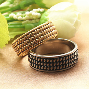 Stainless Steel <b>Ring</b> Geometric Pattern Unisex Retro Silver Gift Jewelry - Product Image 4