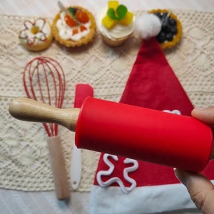 LX-0104 8 pezzi strumenti di cottura natalizia per bambini Set di cucina e cottura vero piccolo Chef utensili da cucina mattarello Set per bambini - Product Image 4