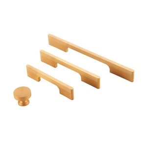 American Style Aluminium Alloy Black Kitchen Cabinet <b>Door</b> <b>Handles</b> Wardrobe Cupboard <b>Door</b> <b>Pulls</b> Drawer Knobs Furniture <b>Handle</b> - Product Image 1