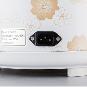 Olla <span class=keywords><strong>arrocera</strong></span> eléctrica pequeña para el hogar, Color de flor marrón con accesorios, taza medidora, Cocina Rápida para Cocina - Product Image 5