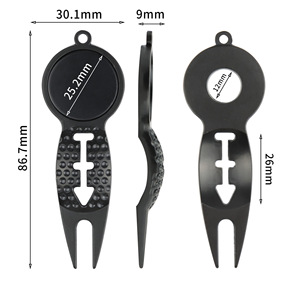 <b>Golf</b> Divot Tool Magnetic Ball Marker Set Zinc Alloy Green Fork Repair Tool Universal <b>Golf</b> Gear - Product Image 4