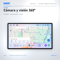 Autoradio avec écran multimédia 9 pouces pour voiture avec connexion 4G LTE, Bluetooth 5.4, lecteur DVD universel pour voiture