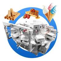 Machine automatique de production de gaufrettes, de biscuits, de rouleaux d'œufs et de cornets de crème glacée pour la transformation alimentaire