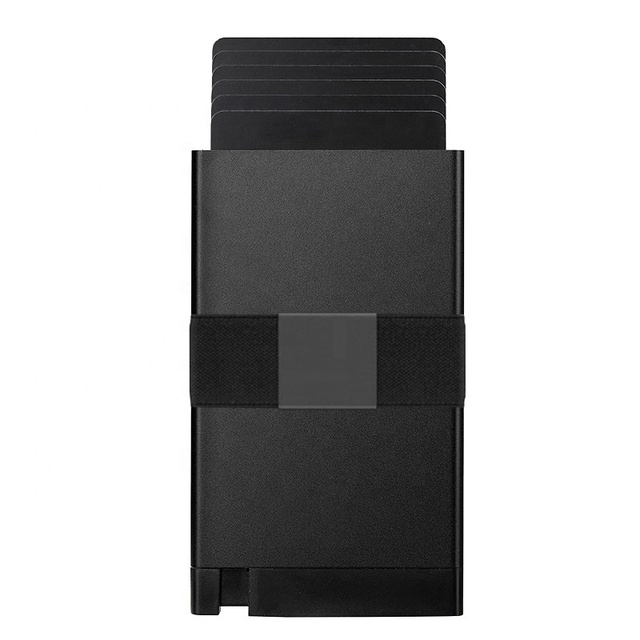 GOWELL Premium Popup RFID Blocking Aluminum Alloy Anti-Scan Credit Card Case & Badge Holder