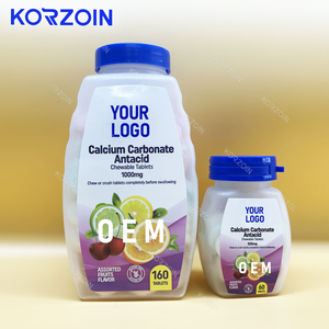 Cina produttore Oem <span class=keywords><strong>Nature</strong></span> <span class=keywords><strong>Made</strong></span> dietetico calcio magnesio zinco vitamina D3 antiacido pastiglia masticabile per bruciore di cuore - Product Image 1