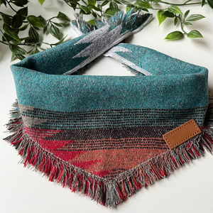 Bandana anjing katun tepi berjumbai flanel leher anjing pakaian syal anjing Aksesori hewan peliharaan gaya BoHo - Product Image 5