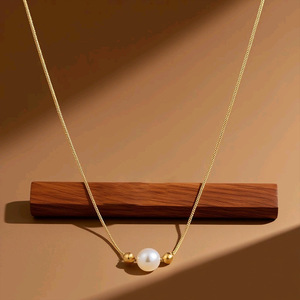 Collar Colgante de Acero Inoxidable para Mujer, Estilo Deportivo, Bambú, No se Desvanece, Accesorio Versátil de Nicho, Exquisito y de Alta Gama para Uso Diario en la Clavícula - Product Image 4