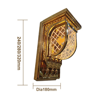Décoration personnalisée pour le Ramadan, éclairage en verre, applique murale orientale arabe à LED pour mosquée islamique, palais, hôtel, couloir