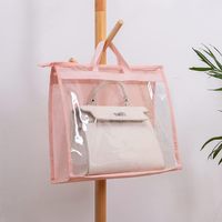 Kantong Penutup Debu Transparan Grosir untuk Lemari, Tas Gantung dengan Ritsleting dan Pegangan, Organizer Penyimpanan, Kantong Debu Tas Tangan Bahan Non-Woven Ramah Lingkungan