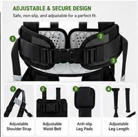 Exosquelette AI EXO TECH à double point d'appui, hauteur réglable, protection de sécurité durable, permet aux personnels de s'asseoir et de se recharger à tout moment