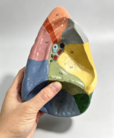 Modelo Anatómico de Segmentos Pulmonares Humanos con Código de Color SCIEDU, Estructura Pulmonar de Tamaño Real, Ayuda Didáctica para el Estudio Médico en el Aula