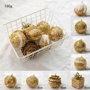 Joyeux Noël Grandes Décorations De Porte De Luxe Boule Ensemble Rose <span class=keywords><strong>Or</strong></span> <span class=keywords><strong>Noir</strong></span> Rouge Suspendu Décor De Noël Brodé Flocage - Product Image 5