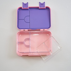 Factory Plastic <strong>Lunch</strong> <strong>Box</strong> Kids Different Color Inside BPA Free <strong>Small</strong> Size 4 Interchange 6 Compartment Bento <strong>Box</strong> for School - Product Image 6