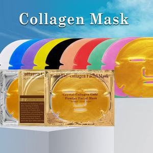 Увлажняющая маска для лица с логотипом под заказ, отбеливающая Успокаивающая уход за кожей, Золотая коллагеновая Корейская маска для лица - Product Image 2