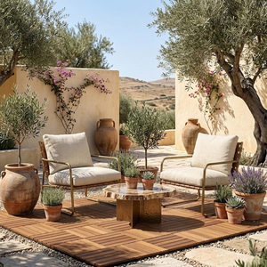 Golden Teak 6 Slat Acacia Wood Decking <b>Tiles</b> Outdoor <b>Interlocking</b> Floor <b>Tiles</b> Waterproof, Surface Mounted from Vietnam - Product Image 5