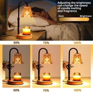 Glass Adjustable Timing Electric Melted Wax Lamp Cross-Border Aromatherapy for Bedroom New Essential Oil Candle <strong>Table</strong> Lamp - Product Image 3