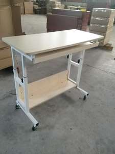 可移动木质电脑桌、带脚轮可调学生学习桌的电脑桌 - Product Image 4