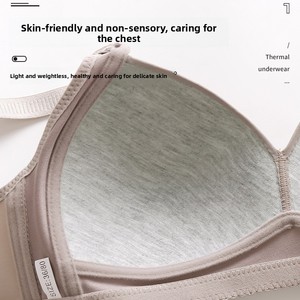 Reggiseno da donna transfrontaliero, confortevole e traspirante, taglie forti, in nylon, con coppe sottili lucide, push-up, senza ferretto, non magnetico, per seni abbondanti - Product Image 3