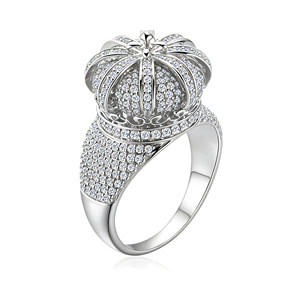 Großhandel Bestseller Blinkender Kronenring Unisex 18K Vergoldetes Kupfer mit Zirkon-Einlagen Hochwertiger Hip-Hop-Stil Kronenring - Product Image 6
